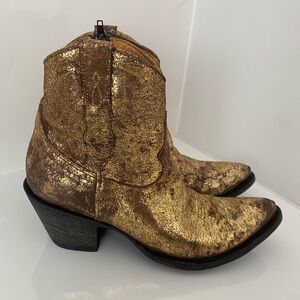 OLD GRINGO Gold Toluca Cowgirl Boots Size 8.5 or 39